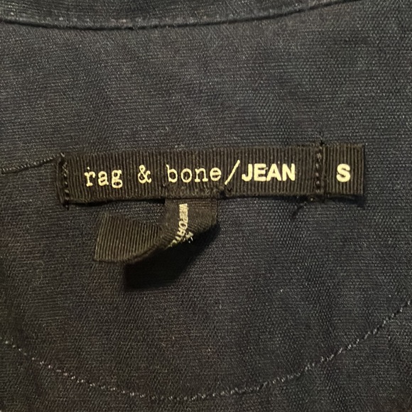 Rag & Bone 100% cotton Utility Jacket with Retractable Hood Navy Blue Size small - Picture 6 of 6